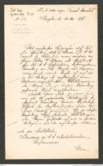 k.k. naturhistorisches Hofmuseum, Intendanzakten 1885-1896 (Hauer), Aktenzahl Z.260/1887, Seite 1